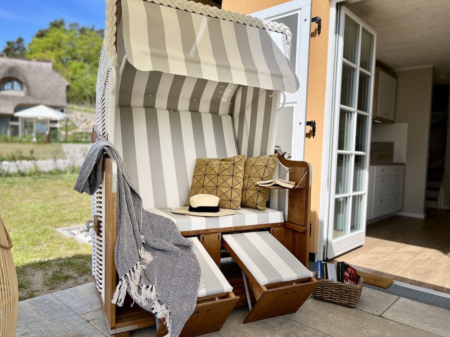 Ferienhaus Auszeit 14 Feriendorf Klein Stresow Rügen in Klein Stresow – Terrasse