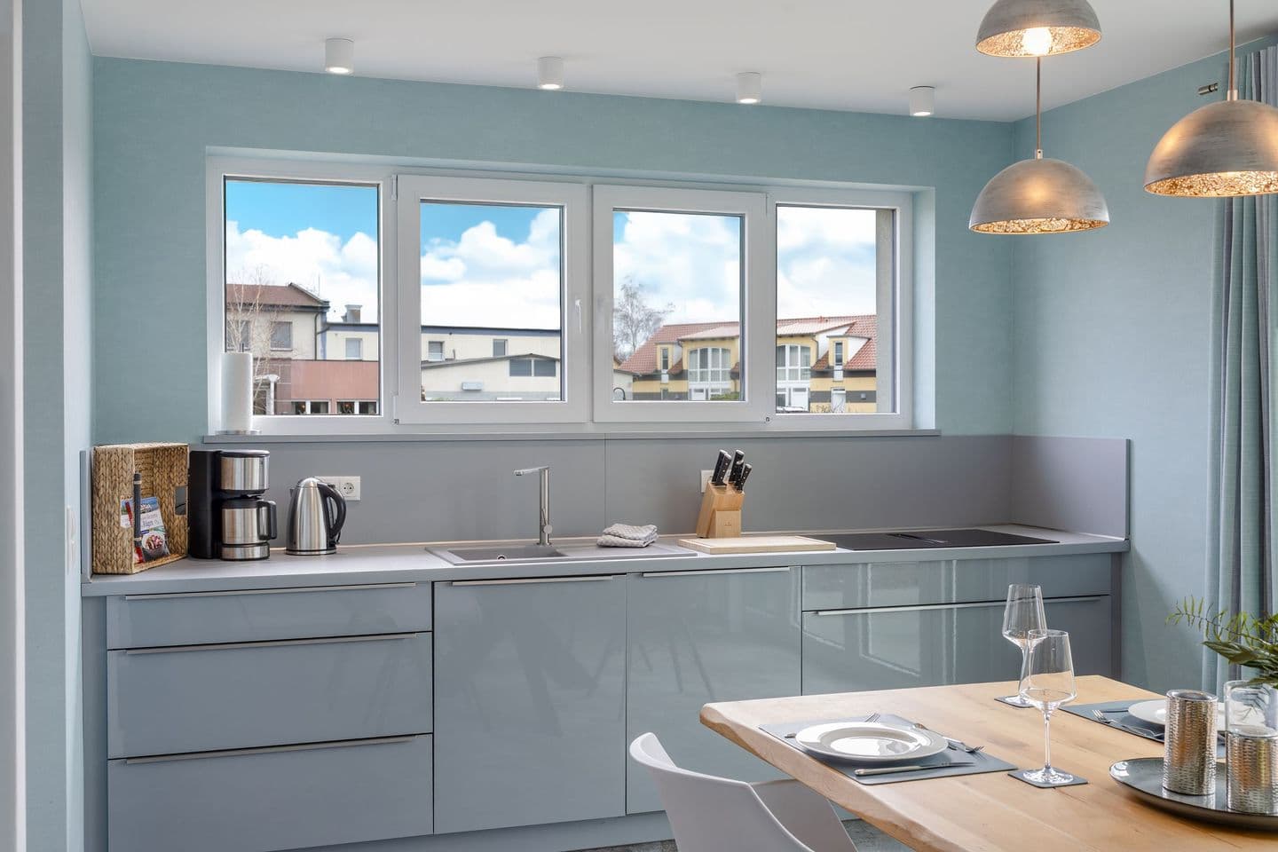 Ferienhaus B Fischerhütte Neukamp in Neukamp – Küche