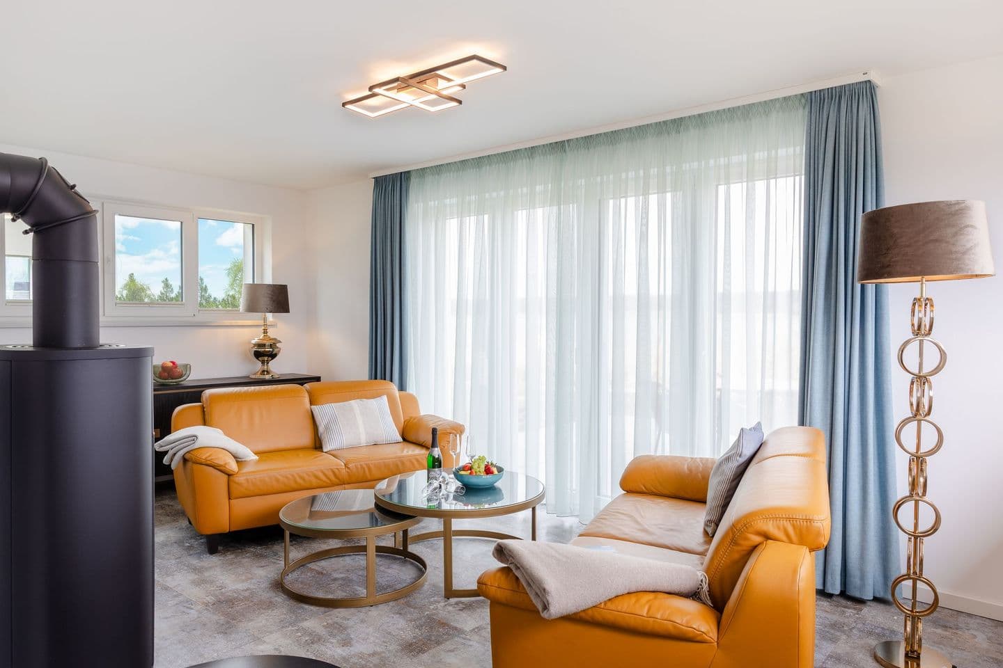 Ferienhaus B Fischerhütte Neukamp in Neukamp – Wohnzimmer