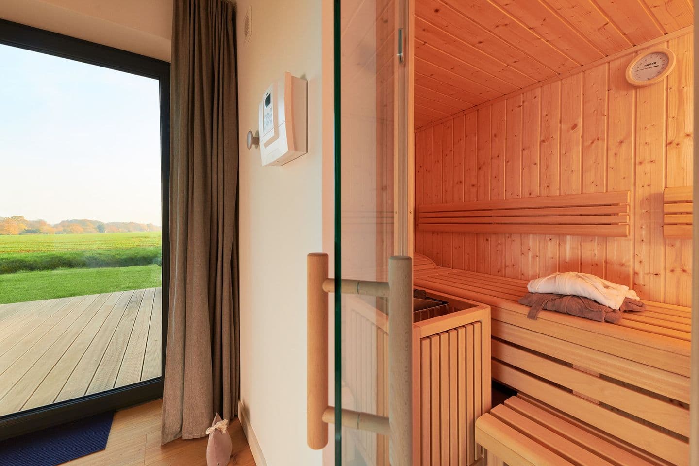 Ferienhaus Backsteinquartier C – Sauna, Kamin & Wasserblick in Putbus – Sauna