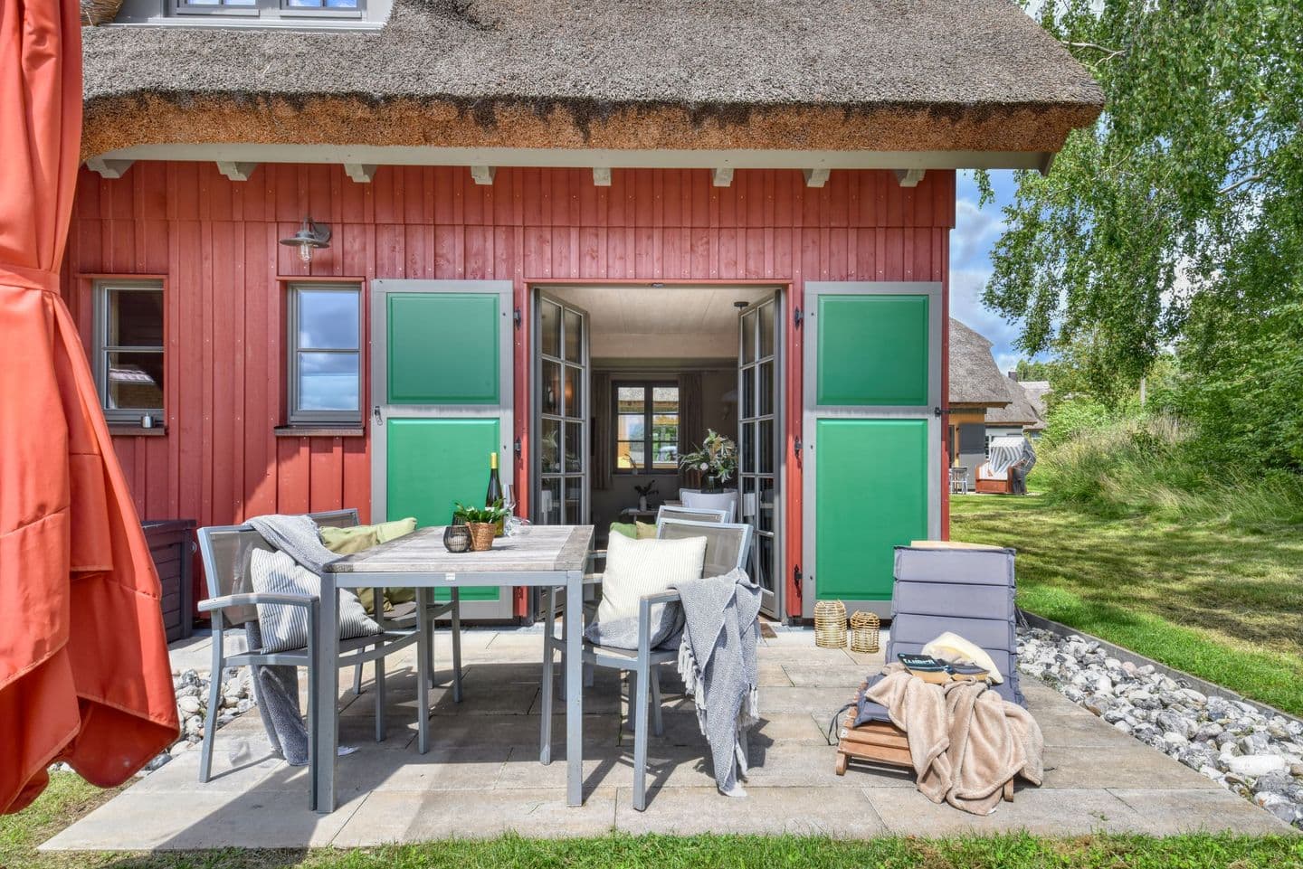 Ferienhaus "die Müllerei" 11 Feriendorf Klein Stresow Rügen in Klein Stresow – Terrasse