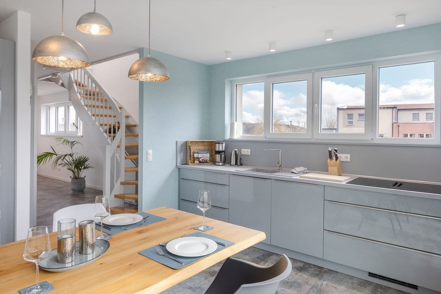 Ferienhaus E Robbenhütte Neukamp in Neukamp – Küche