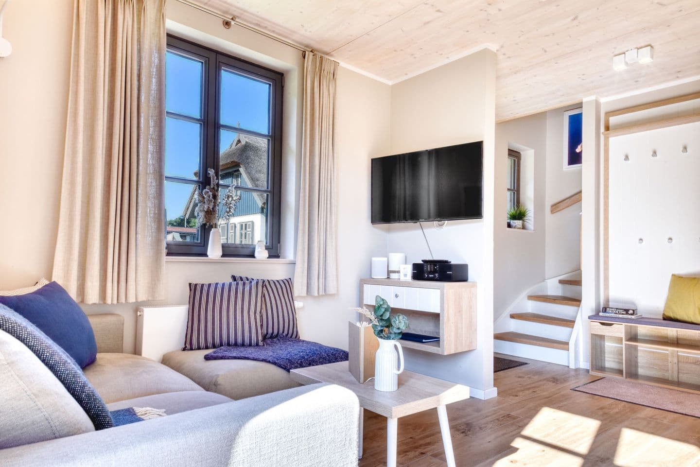 Ferienhaus Inselsommer 10 Feriendorf Klein Stresow Rügen in Klein Stresow – Wohnzimmer