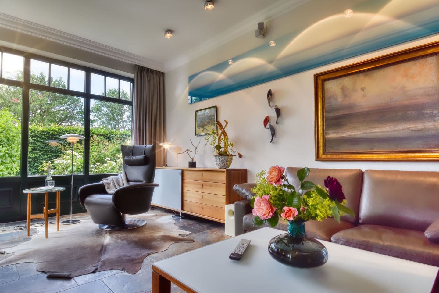 Ferienhaus Kapitän´s Hus Ferienhaus Avantgarde in Groß Stresow – Wohnzimmer