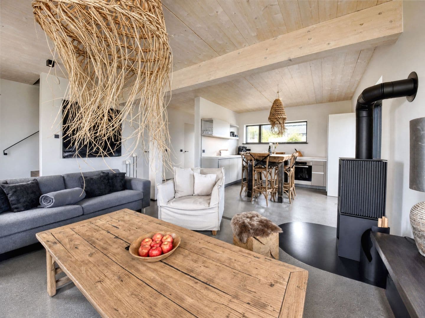 Ferienhaus Seeadlerlodge - Vogteihof am Bodden in Streu – Wohnzimmer