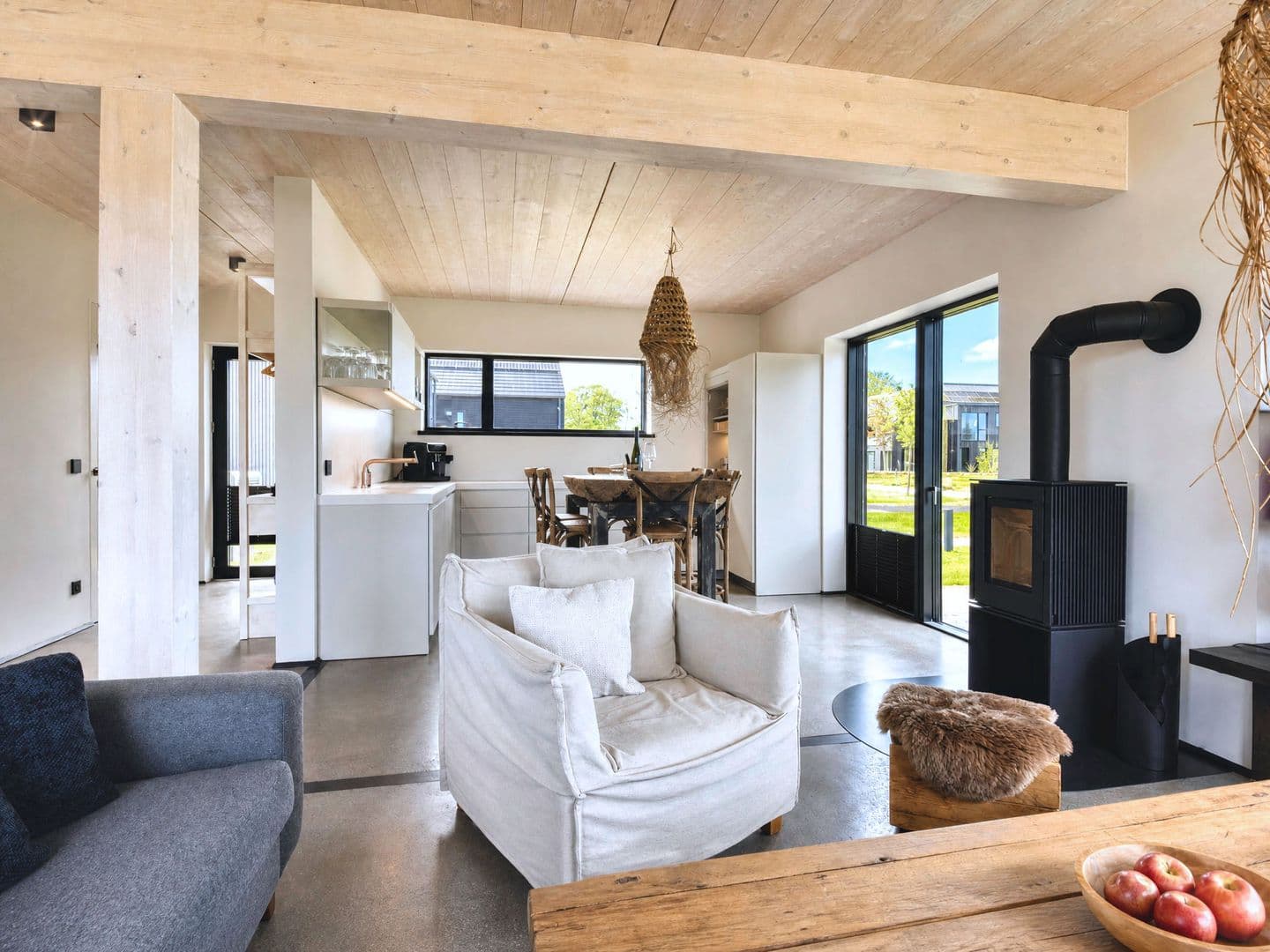 Ferienhaus Seeadlerlodge - Vogteihof am Bodden in Streu – Wohnzimmer