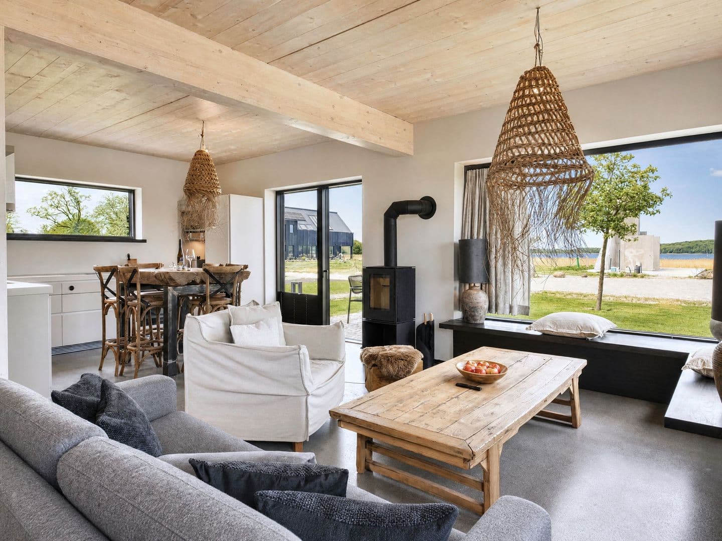 Ferienhaus Seeadlerlodge - Vogteihof am Bodden in Streu – Wohnzimmer