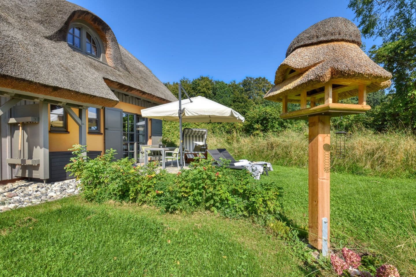 Ferienhaus Strandleben 09 Feriendorf Klein Stresow Rügen in Klein Stresow – Terrasse