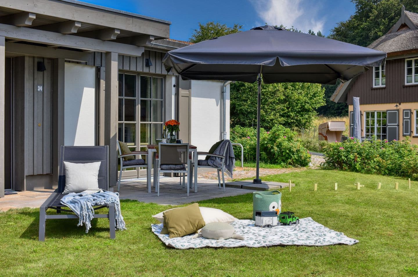 Ferienhaus Vilmblick 34 Feriendorf Klein Stresow Rügen in Klein Stresow – Terrasse