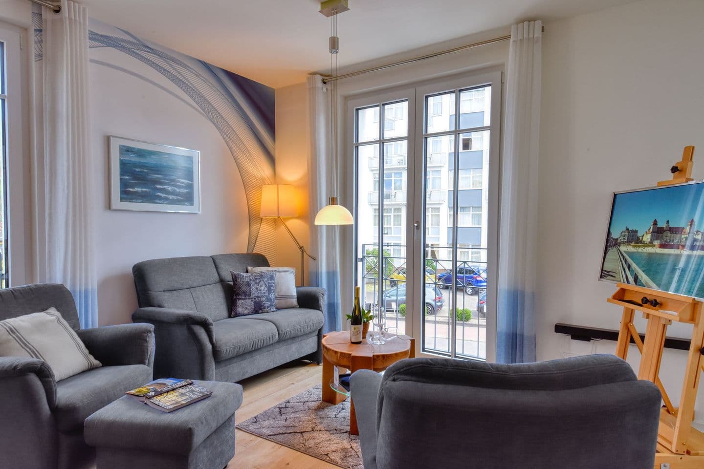 Ferienwohnung Ankerplatz 11 in der Villa Sofie Binz in Binz – Wohnzimmer