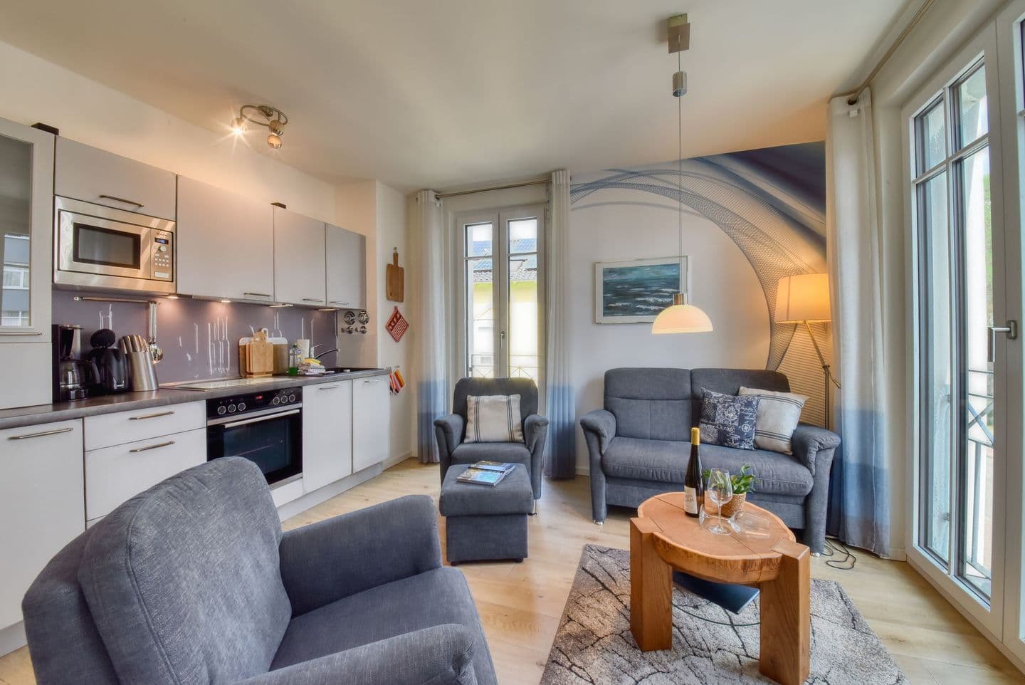 Ferienwohnung Ankerplatz 11 in der Villa Sofie Binz in Binz – Wohnzimmer