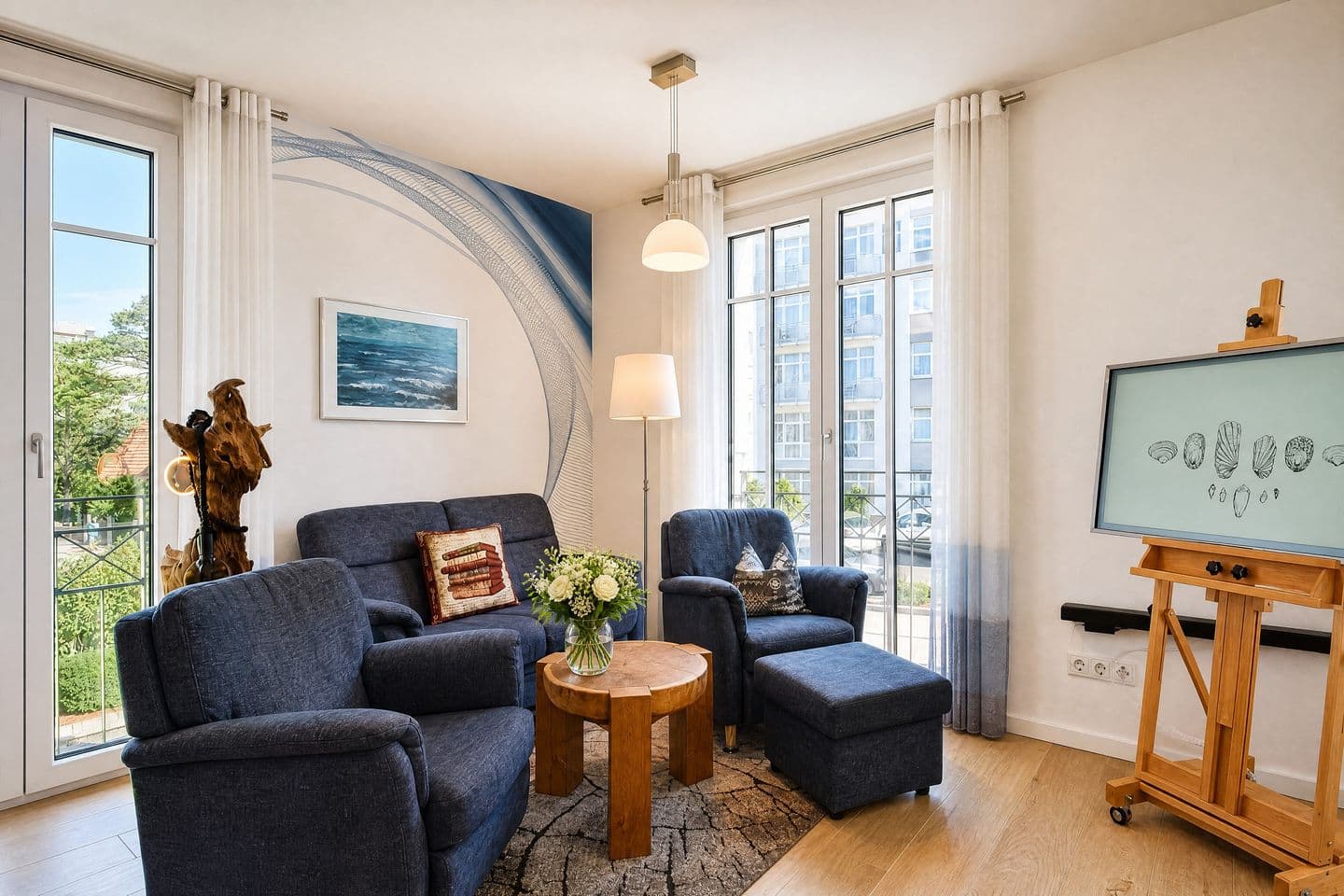 Ferienwohnung Ankerplatz 11 in der Villa Sofie Binz in Binz – Wohnzimmer