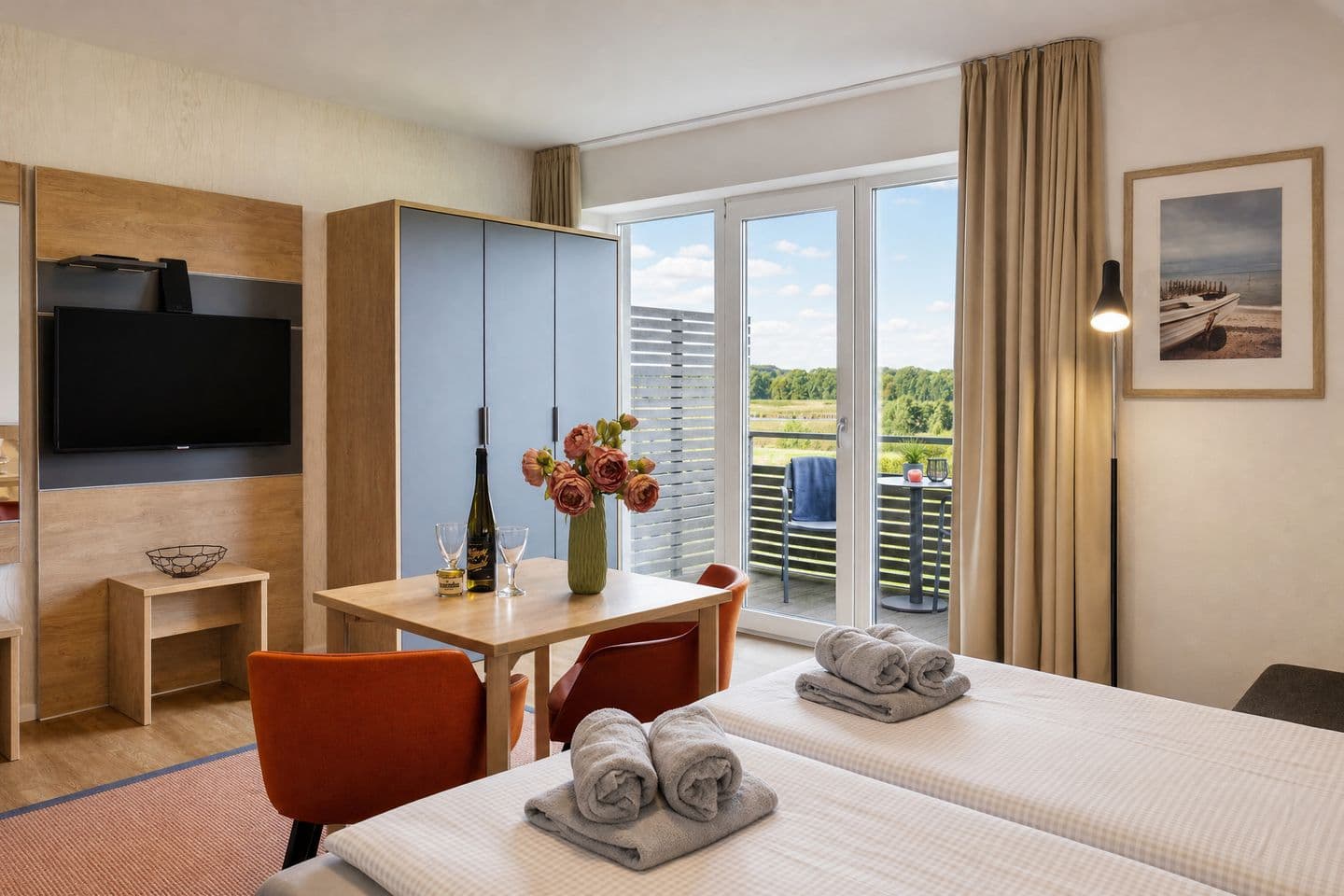 Ferienwohnung Austernfischer 39 im Wreecher Idyll Rügen in Wreechen – Wohnzimmer