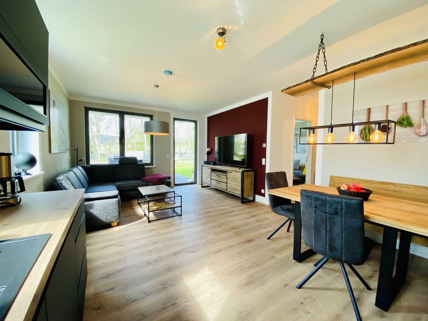 Ferienwohnung Auszeit 14 in den Parkvillen Carlota und Candela Baabe in Baabe – Wohnzimmer
