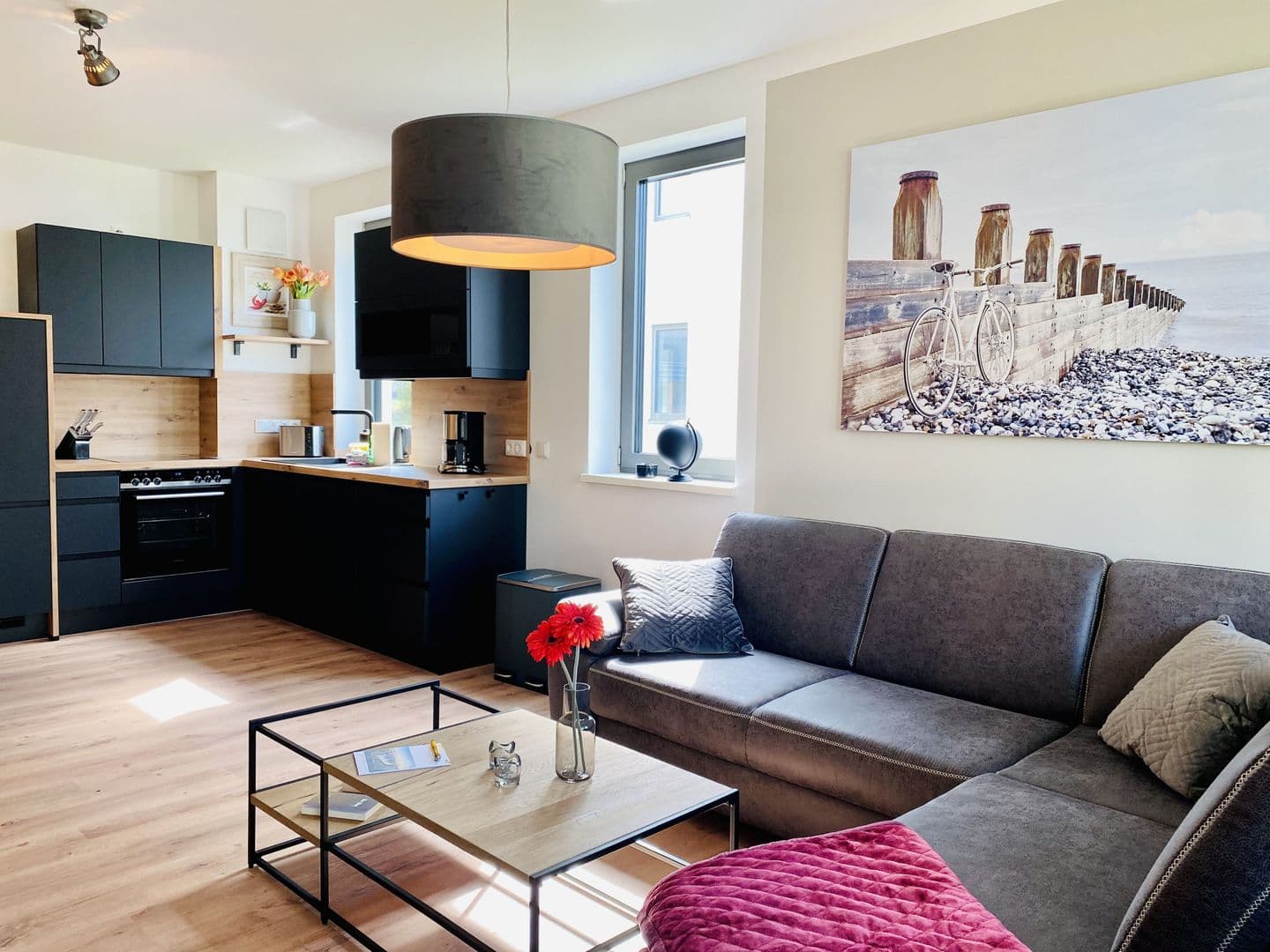 Ferienwohnung Auszeit 14 in den Parkvillen Carlota und Candela Baabe in Baabe – Wohnzimmer