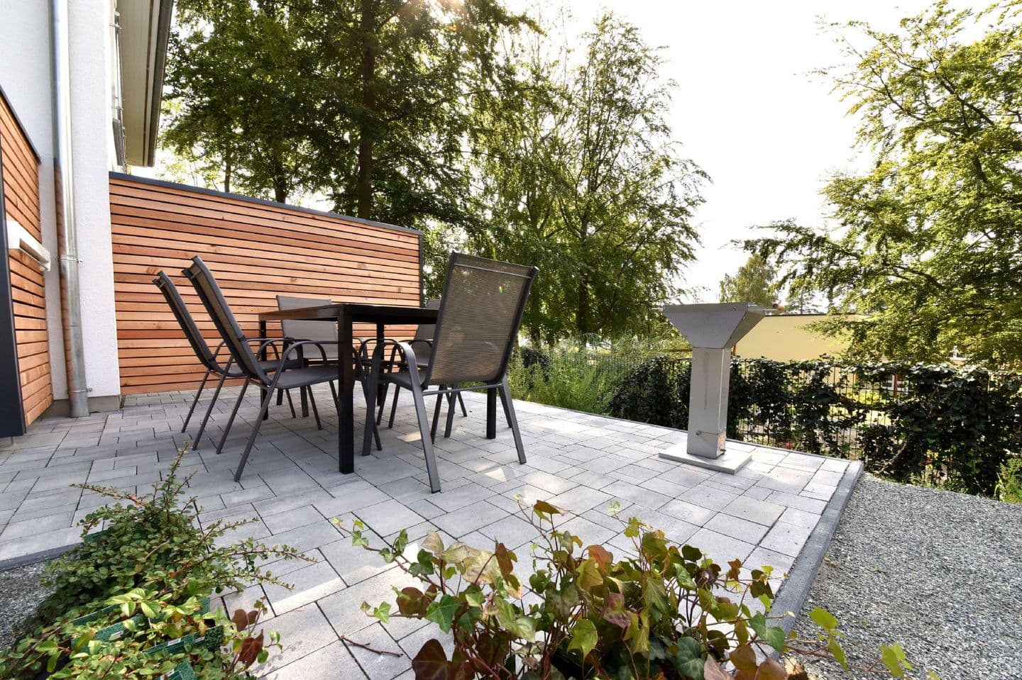 Ferienwohnung Backbord im Quartier Sellin in Sellin – Terrasse