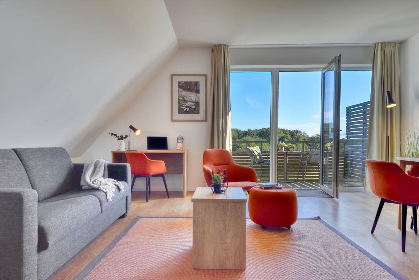 Ferienwohnung Bartmeise 38 im Wreecher Idyll Rügen in Wreechen – Wohnzimmer