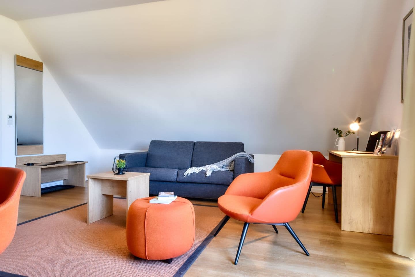 Ferienwohnung Bartmeise 38 im Wreecher Idyll Rügen in Wreechen – Wohnzimmer