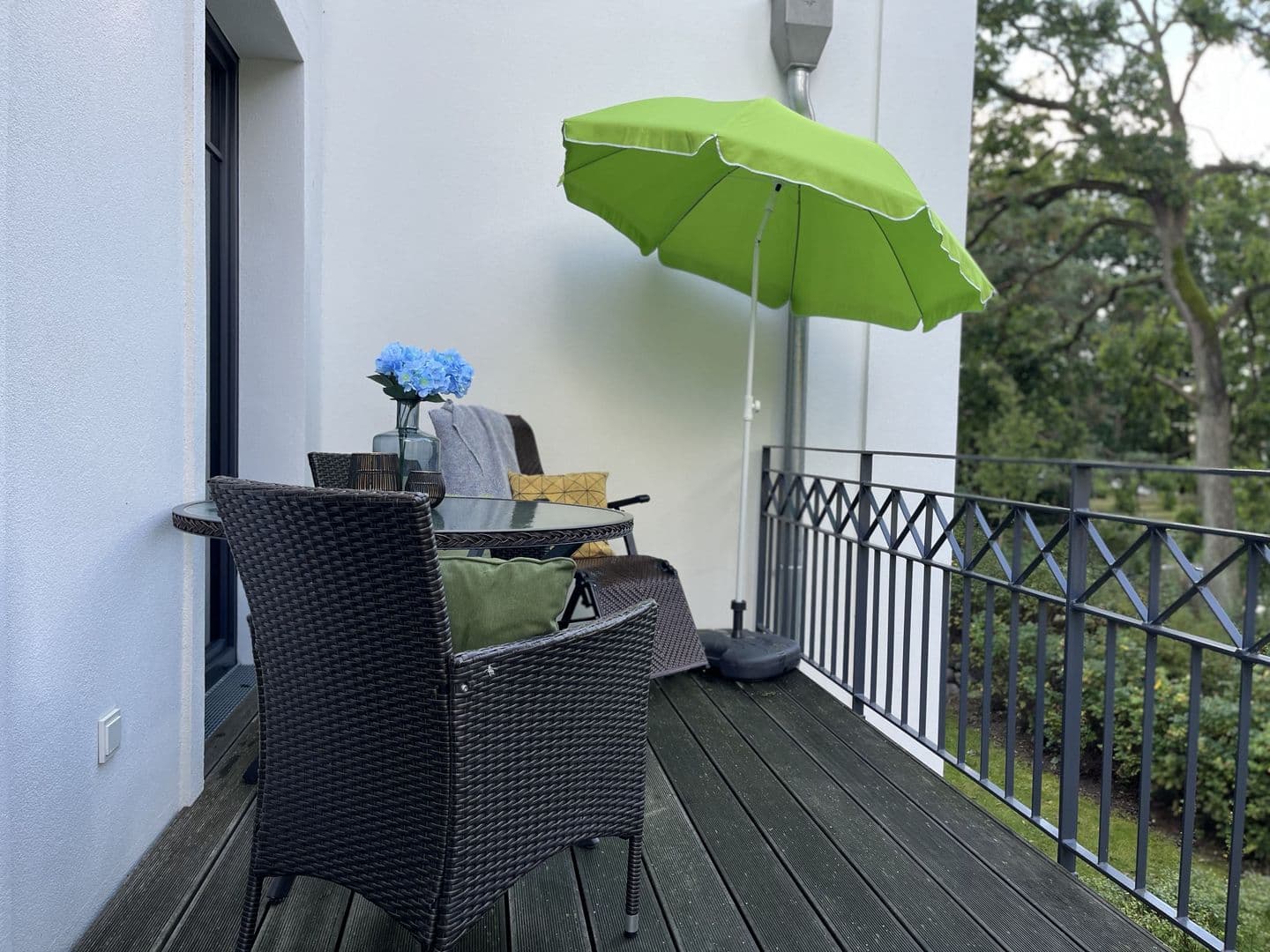 Ferienwohnung Bernstein 10 in der Villa Sofie Binz in Binz – Balkon