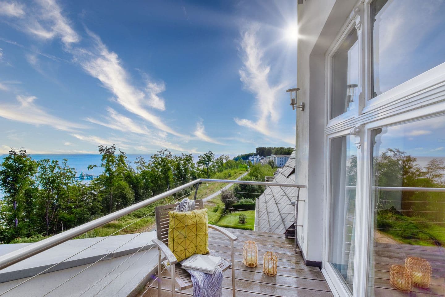 Ferienwohnung Bernstein in der Villa Rex Sellin in Sellin – Balkon