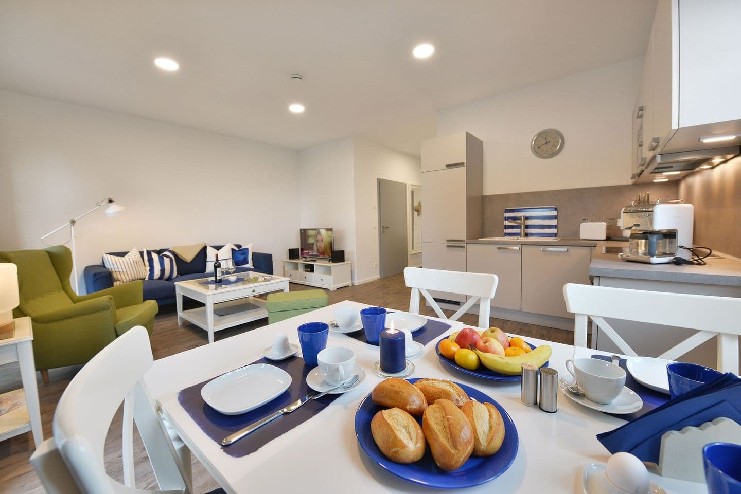 Ferienwohnung Blaues Haus App. 1 in Ralswiek in Ralswiek – Wohnzimmer