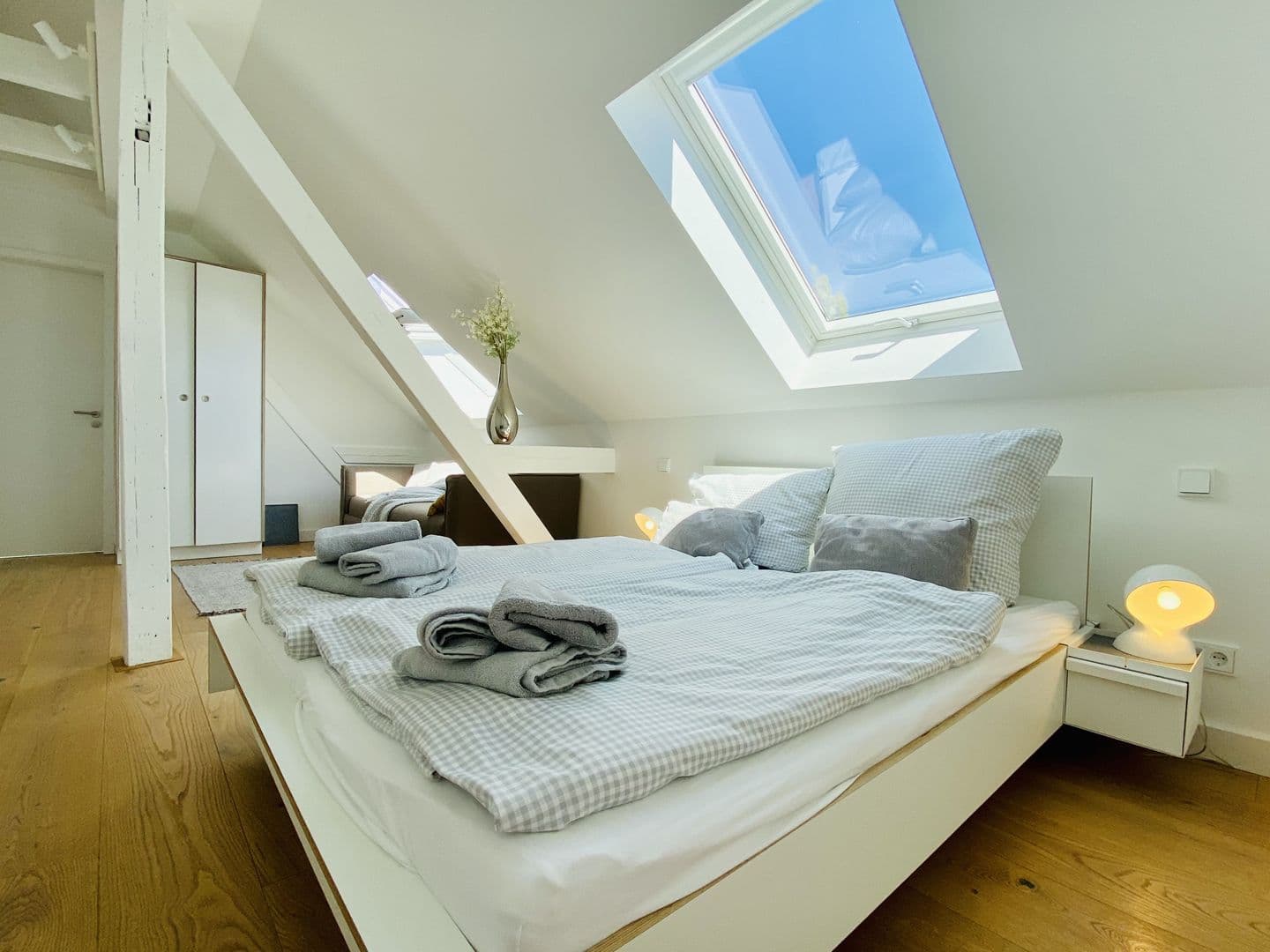 Ferienwohnung Circus Loft in der Villa Circus Putbus in Putbus – Schlafzimmer