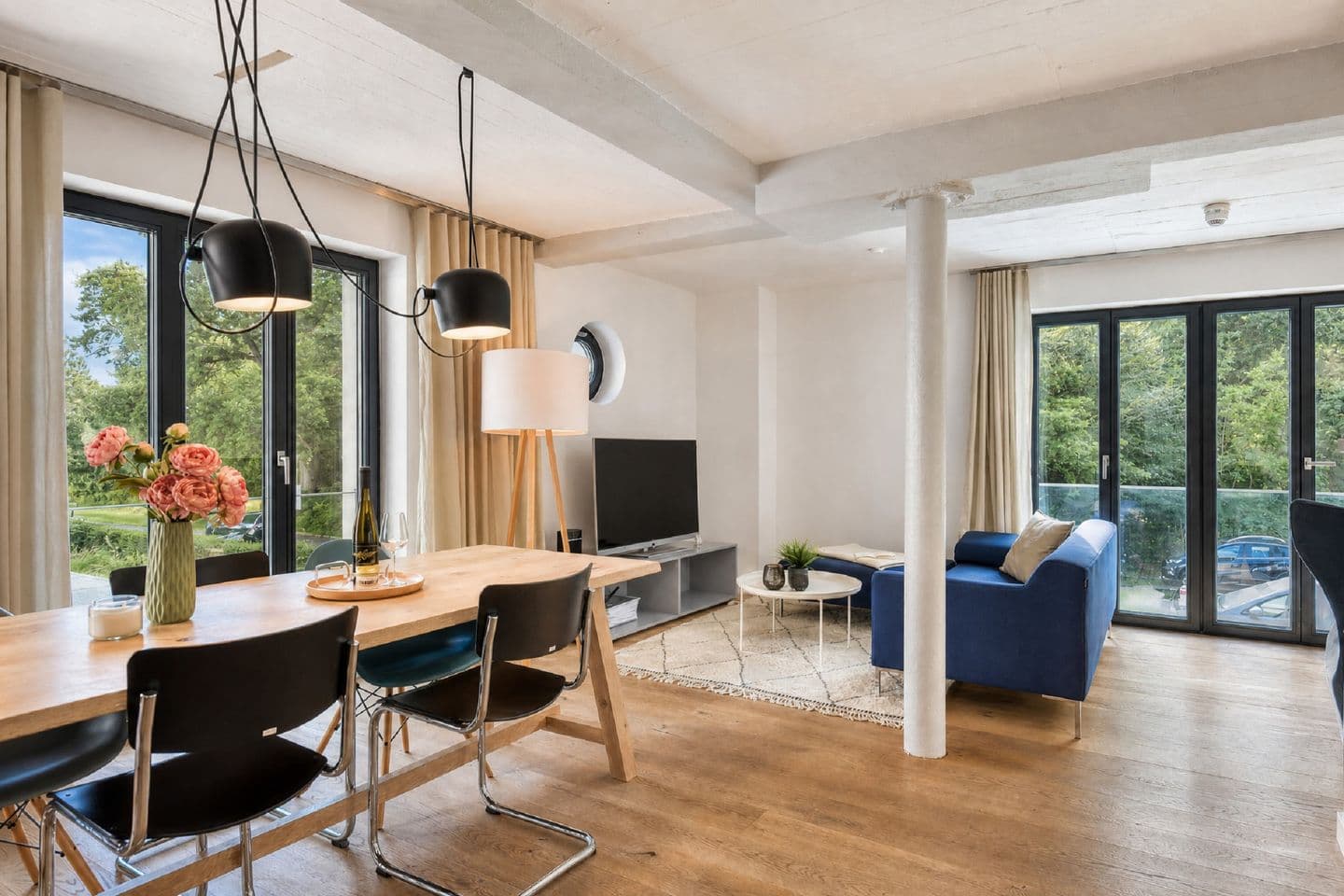Ferienwohnung Dünenloft 7 im Haus Düne 7 Prora in Prora – Wohnzimmer