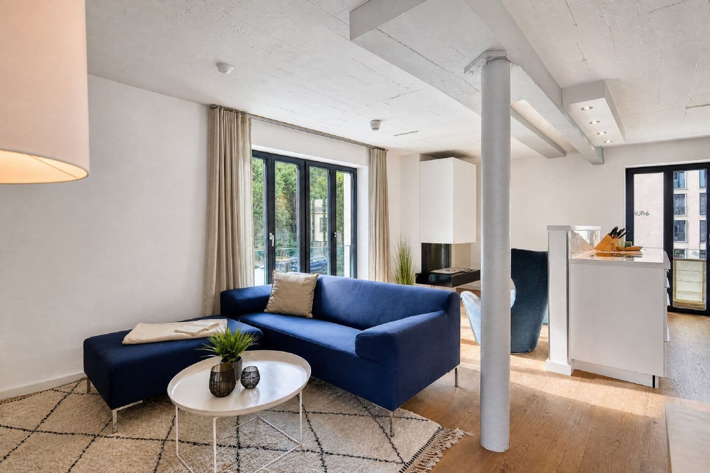 Ferienwohnung Dünenloft 7 im Haus Düne 7 Prora in Prora – Wohnzimmer