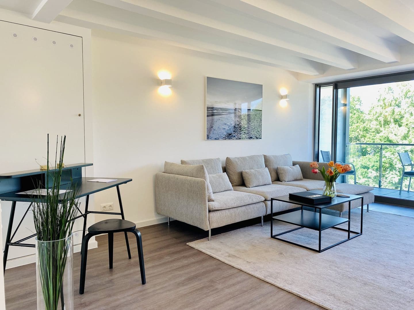 Ferienwohnung FischerLoft im Haus Hiddensee Prora in Prora – Wohnzimmer