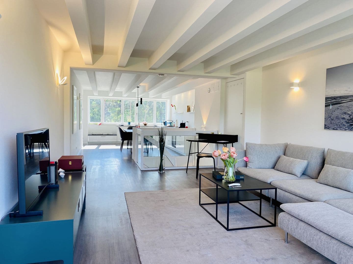 Ferienwohnung FischerLoft im Haus Hiddensee Prora in Prora – Wohnzimmer