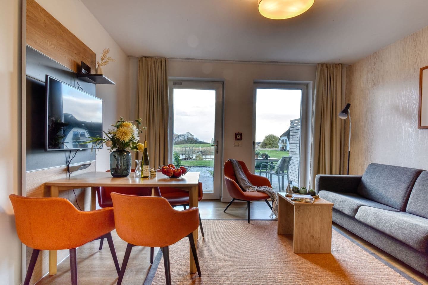 Ferienwohnung Goldammer 03 im Wreecher Idyll Rügen in Wreechen – Wohnzimmer