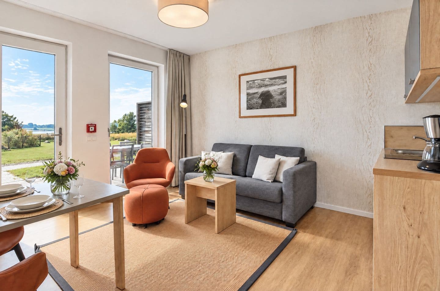 Ferienwohnung Goldammer 03 im Wreecher Idyll Rügen in Wreechen – Wohnzimmer