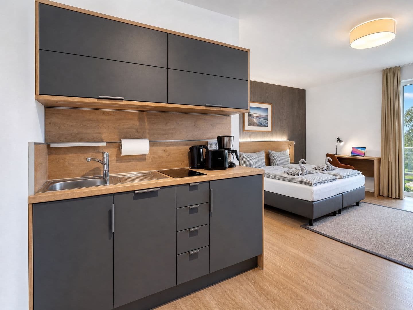 Ferienwohnung Graureiher 18 im Wreecher Idyll Rügen in Wreechen – Küche