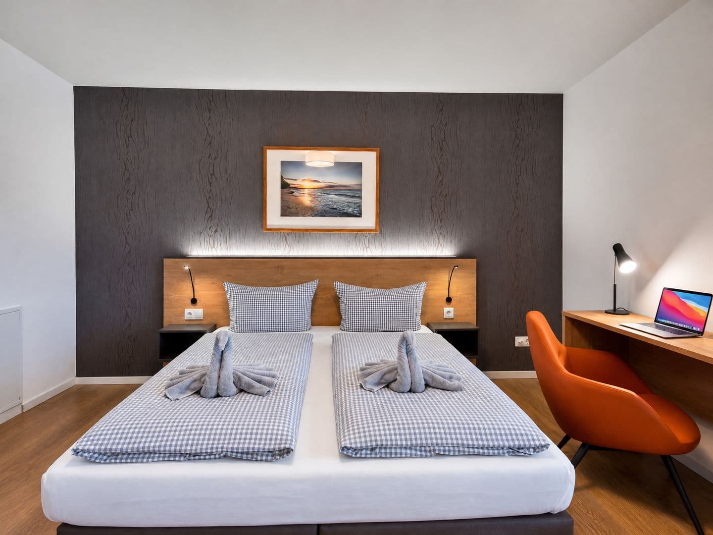 Ferienwohnung Graureiher 18 im Wreecher Idyll Rügen in Wreechen – Schlafzimmer