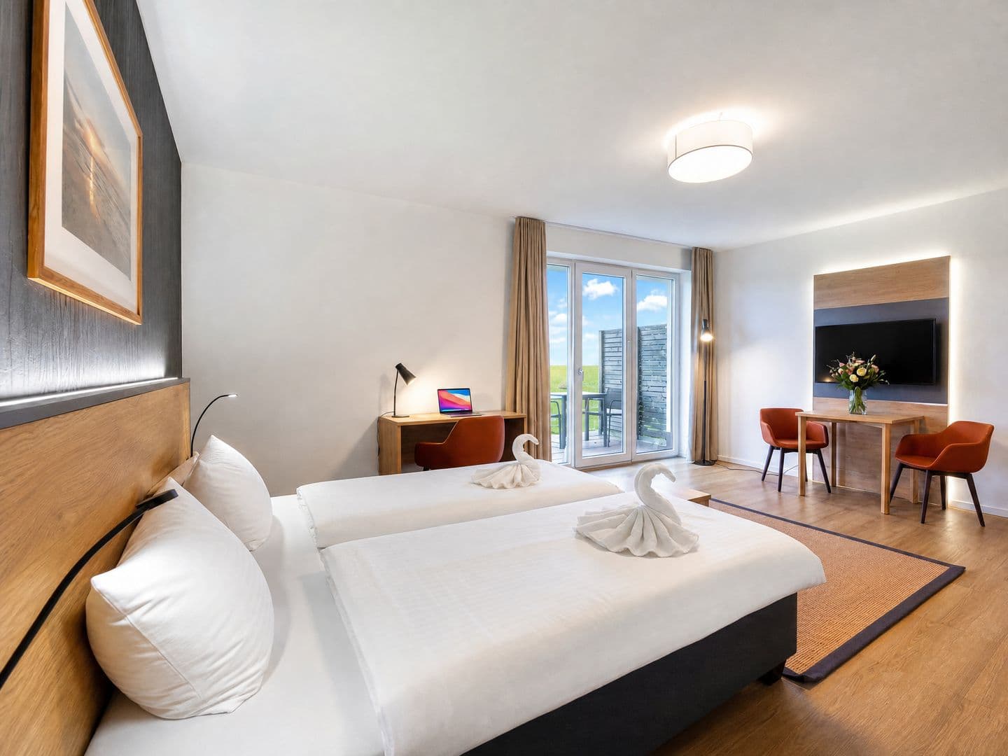 Ferienwohnung Graureiher 18 im Wreecher Idyll Rügen in Wreechen – Schlafzimmer