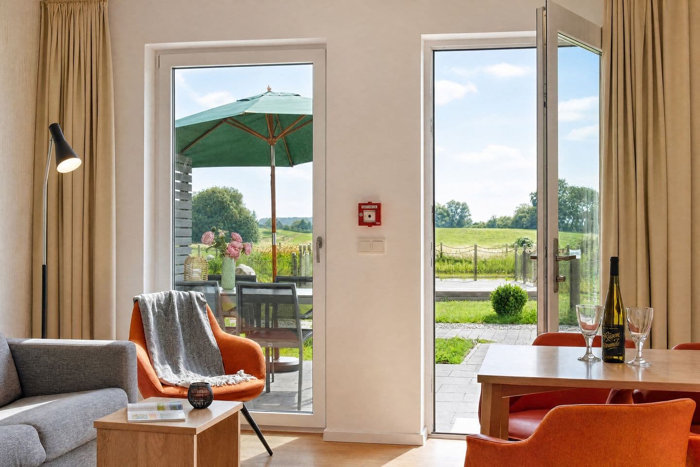 Ferienwohnung Grünfink 04 im Wreecher Idyll Rügen in Wreechen – Wohnzimmer