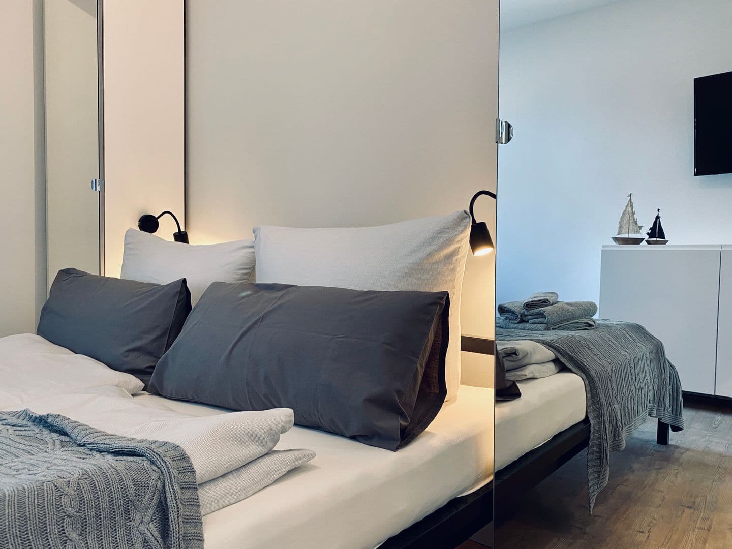 Ferienwohnung HafenCity App. No 7 / Stralsund in Stralsund – Schlafzimmer