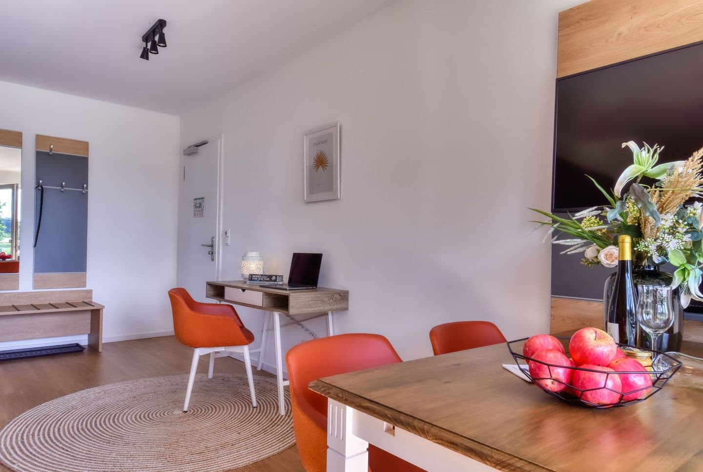 Ferienwohnung Haubentaucher 25 im Wreecher Idyll Rügen in Wreechen – Wohnzimmer