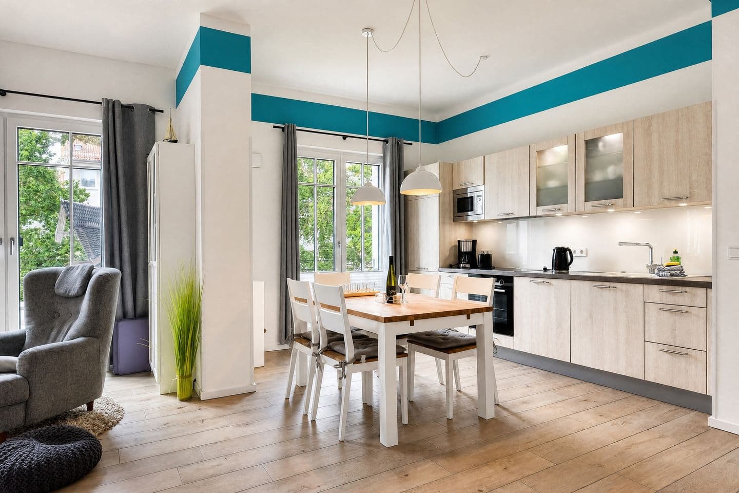 Ferienwohnung Heimathafen 14 in der Villa Sofie Binz in Binz – Küche