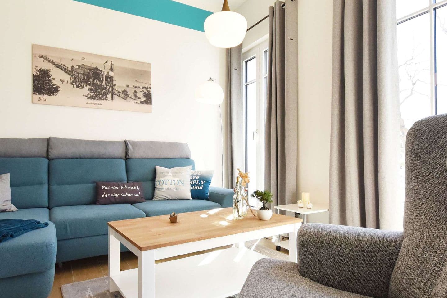 Ferienwohnung Heimathafen 14 in der Villa Sofie Binz in Binz – Wohnzimmer
