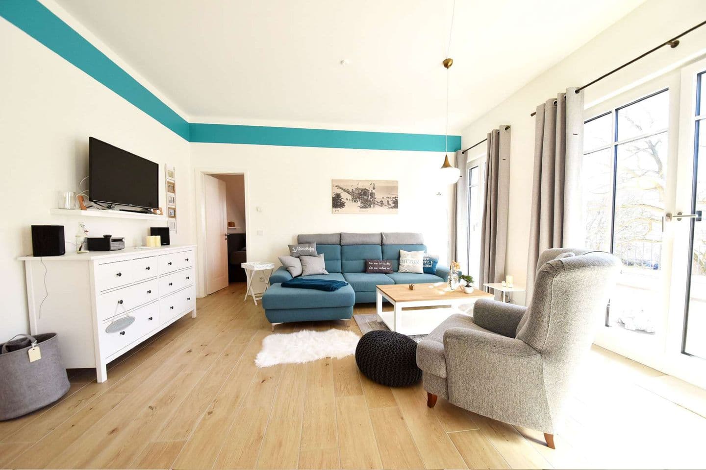 Ferienwohnung Heimathafen 14 in der Villa Sofie Binz in Binz – Wohnzimmer