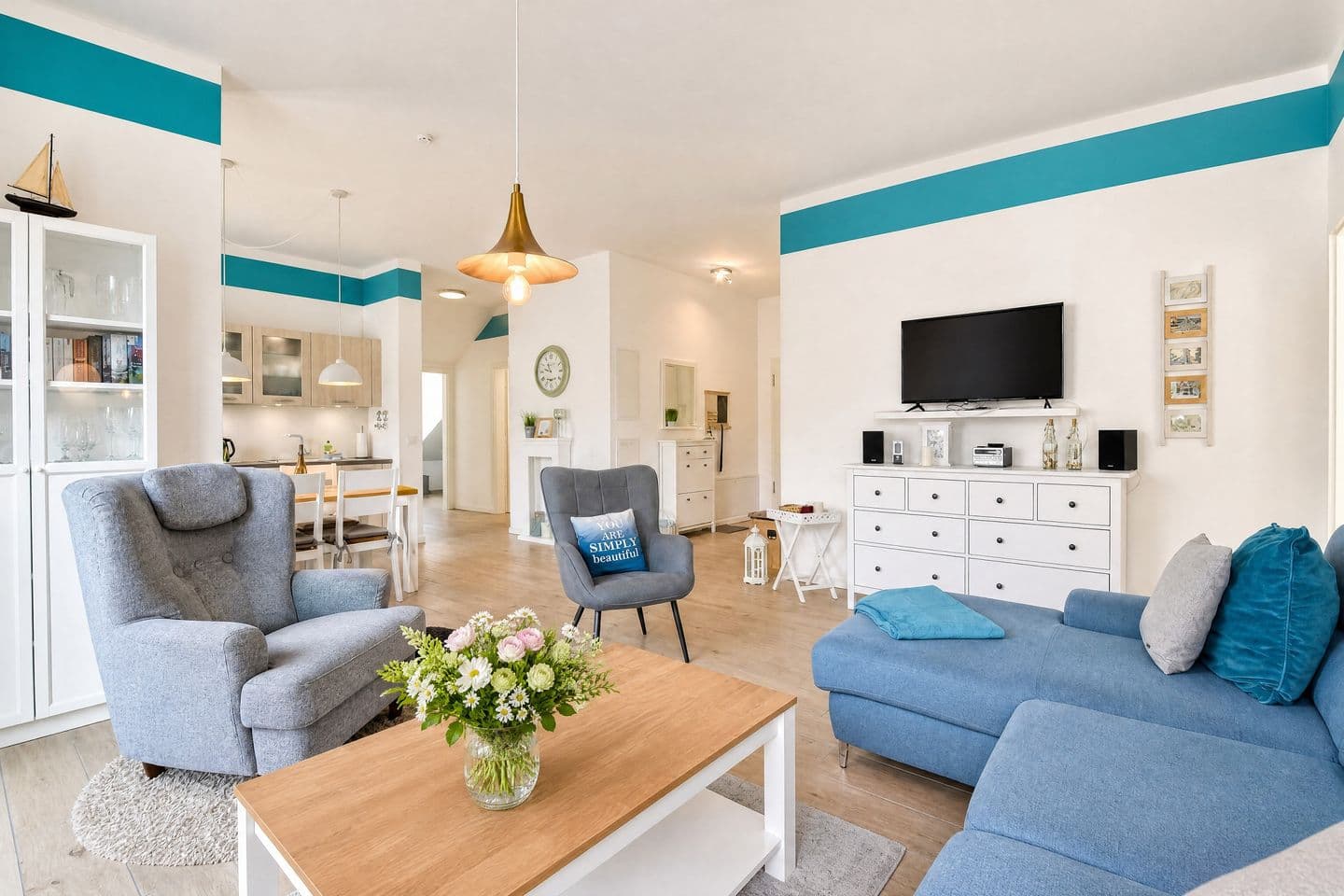Ferienwohnung Heimathafen 14 in der Villa Sofie Binz in Binz – Wohnzimmer