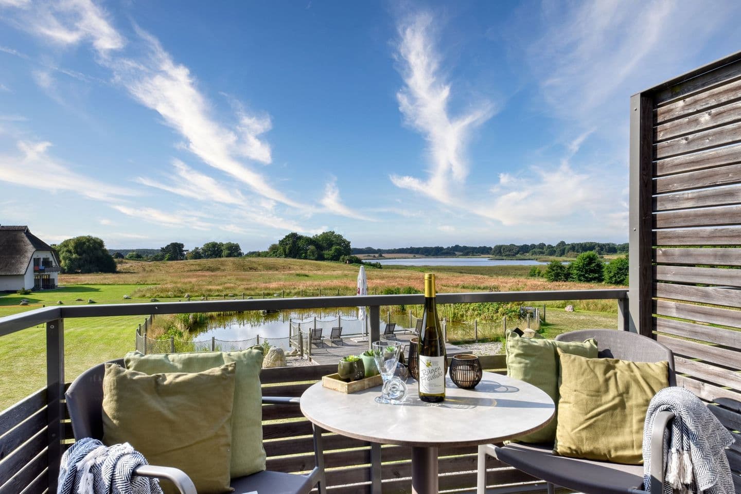 Ferienwohnung Kiebitz 16 im Wreecher Idyll Rügen in Wreechen – Terrasse