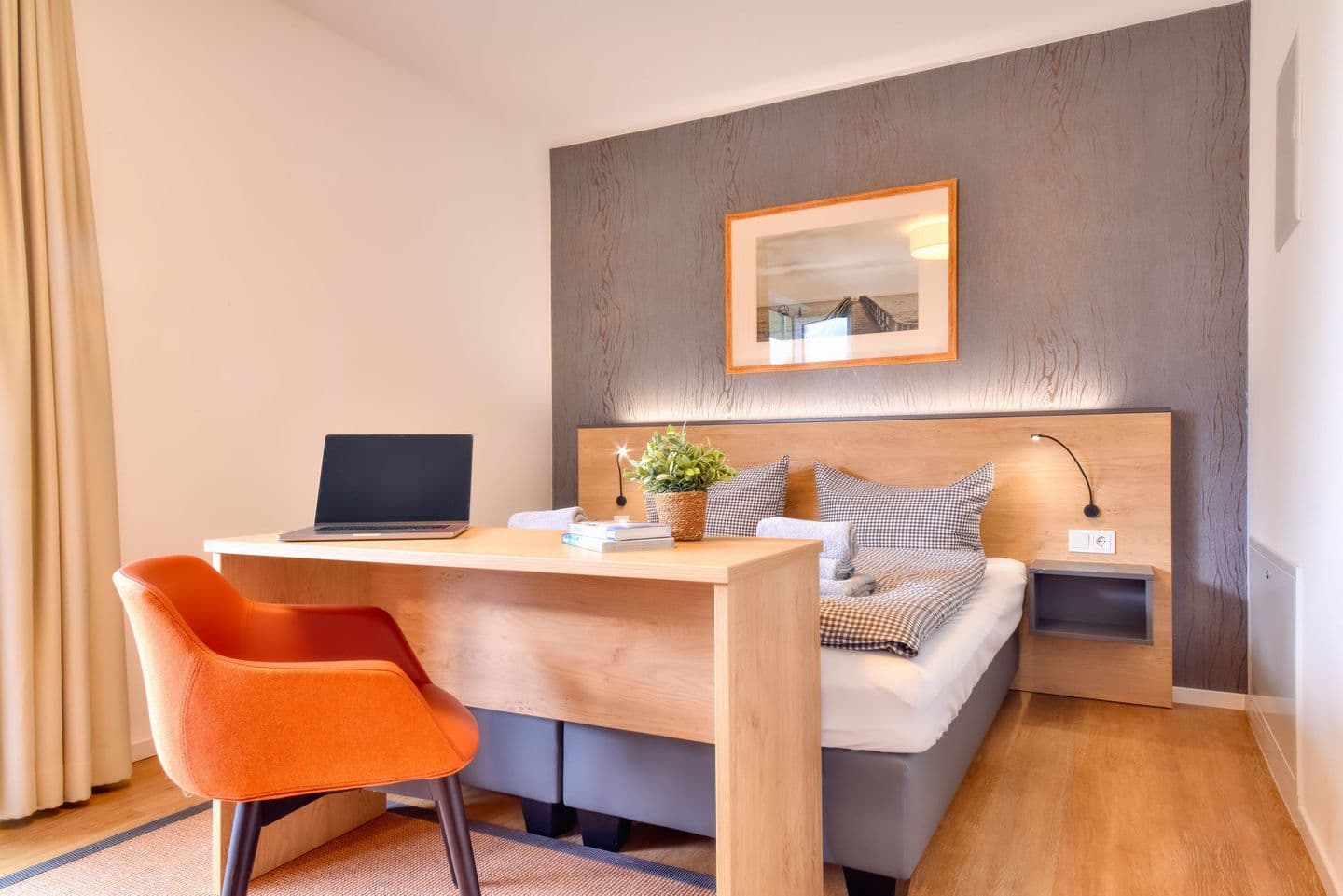 Ferienwohnung Kleiber 21: 31-m²-Studio mit Balkon im Wreecher Idyll in Wreechen – Wohnzimmer