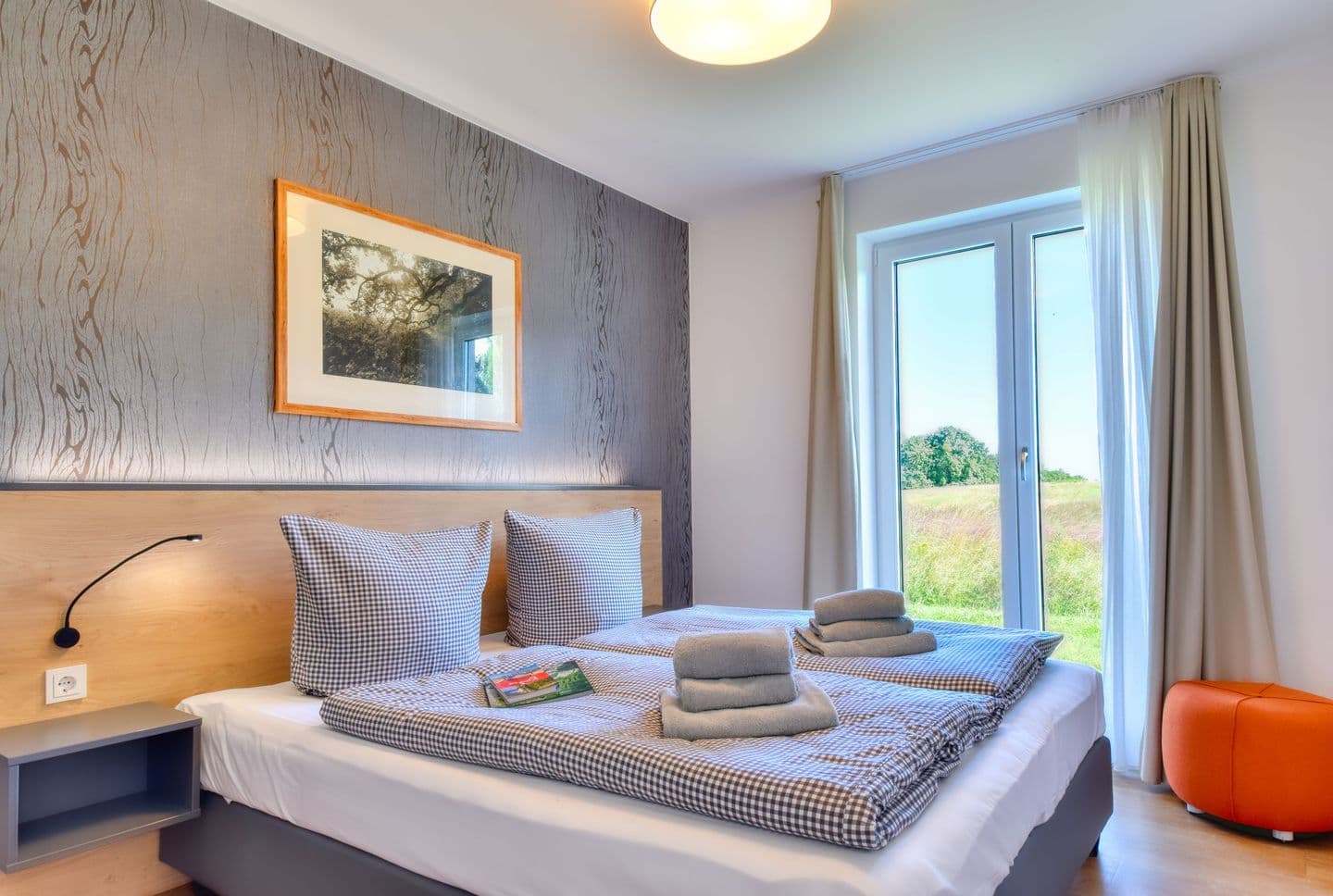 Ferienwohnung Kranich 26 im Wreecher Idyll Rügen in Wreechen – Schlafzimmer