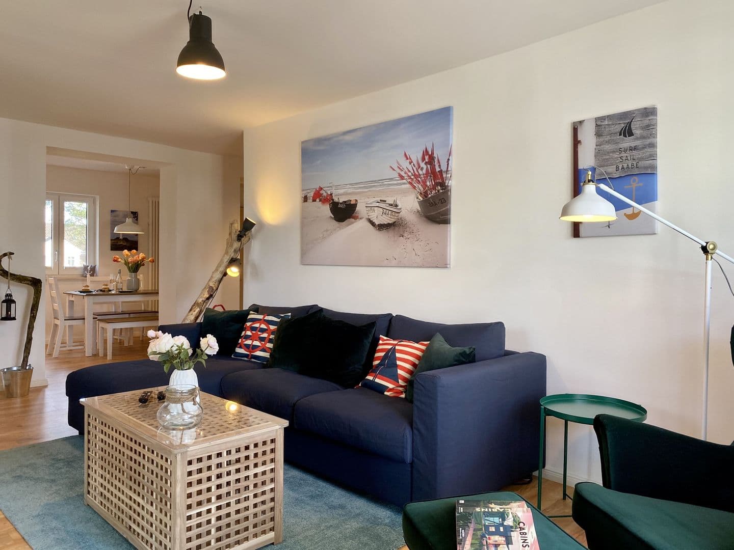 Ferienwohnung Küstenkind 14 im Haus Strandbummler Baabe in Baabe – Wohnzimmer