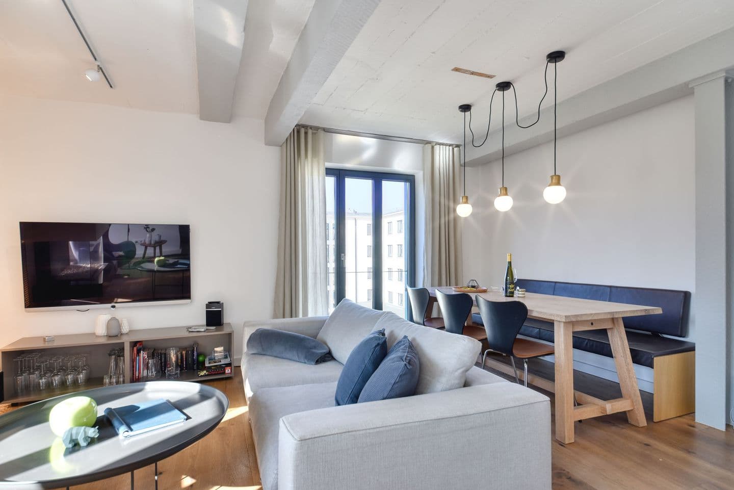 Ferienwohnung Lotsenloft 16 im Haus Düne 7 in Prora – Wohnzimmer