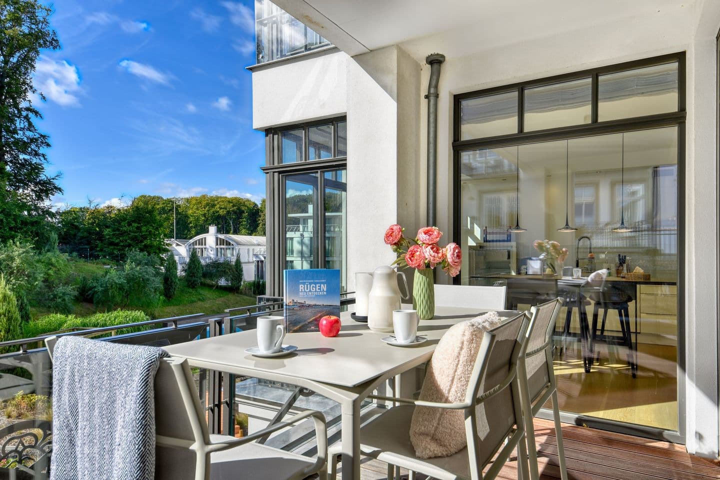 Ferienwohnung Luxus Apartment MeerFreude Sellin in Sellin – Balkon