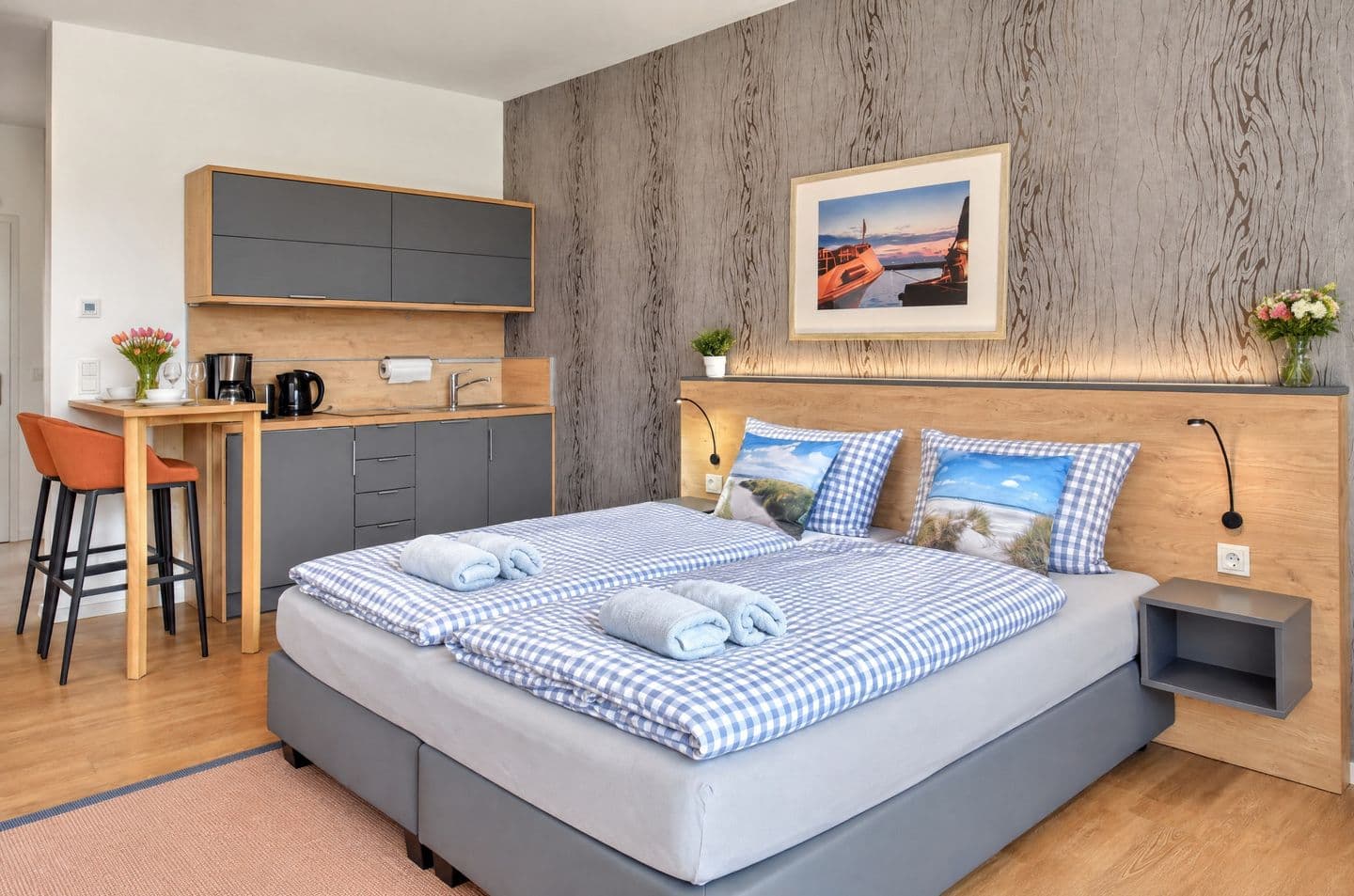 Ferienwohnung Mauersegler 14 im Wreecher Idyll Rügen in Wreechen – Wohnzimmer