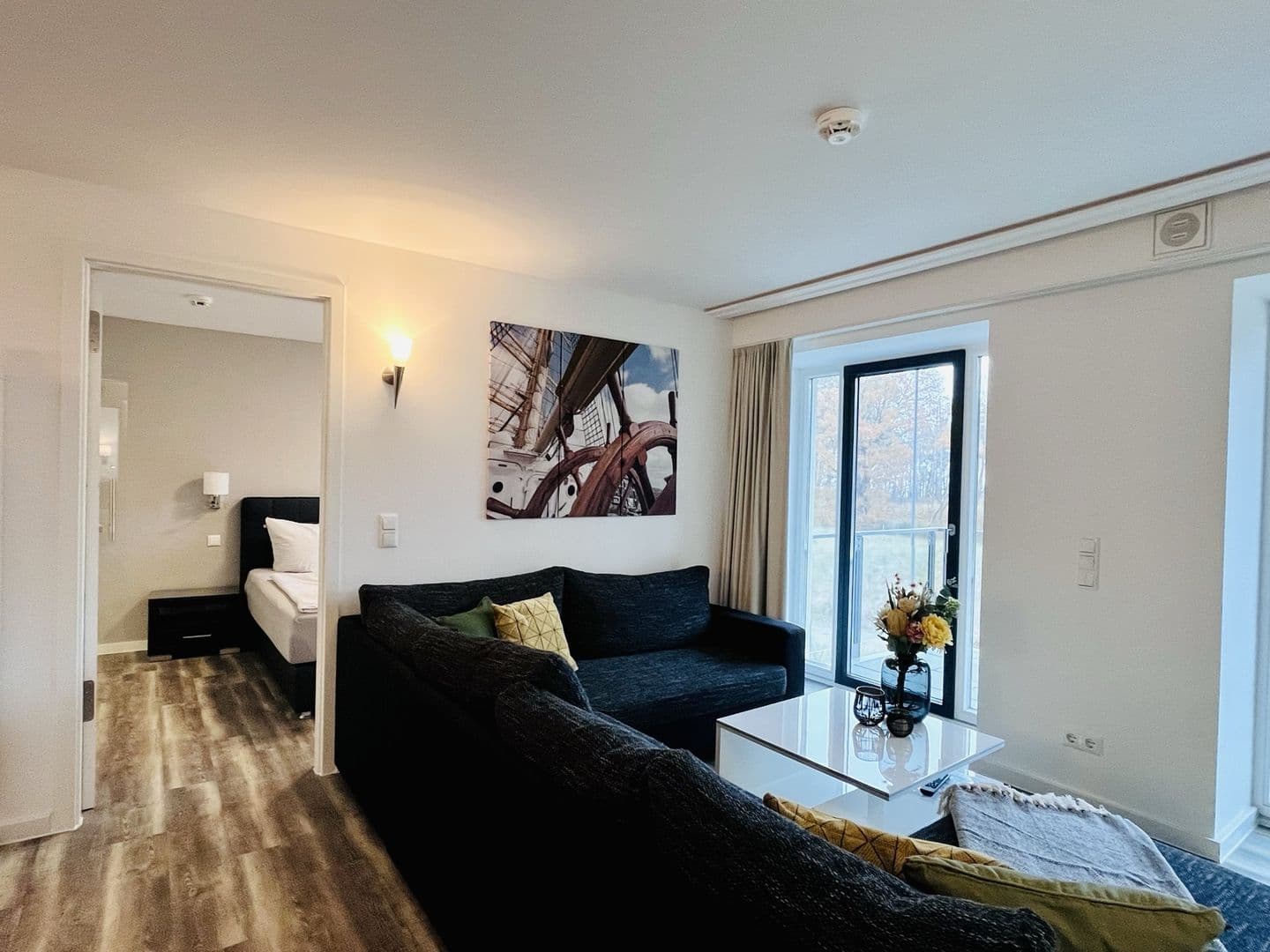 Ferienwohnung Meeresblick Haus Granitz in Prora in Prora – Wohnzimmer